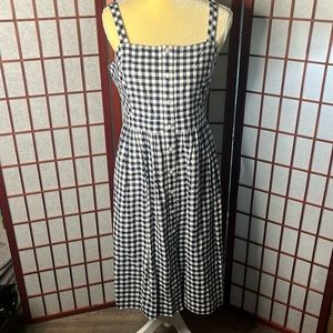 Draper James Spring or Summer Blue Gingham Sun Dress